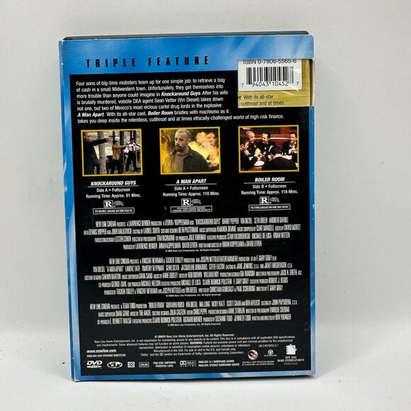 Triple Feature DVD Set: Knockaround Guys A Man Apart Boiler Room Rated R - Picture 2 of 3